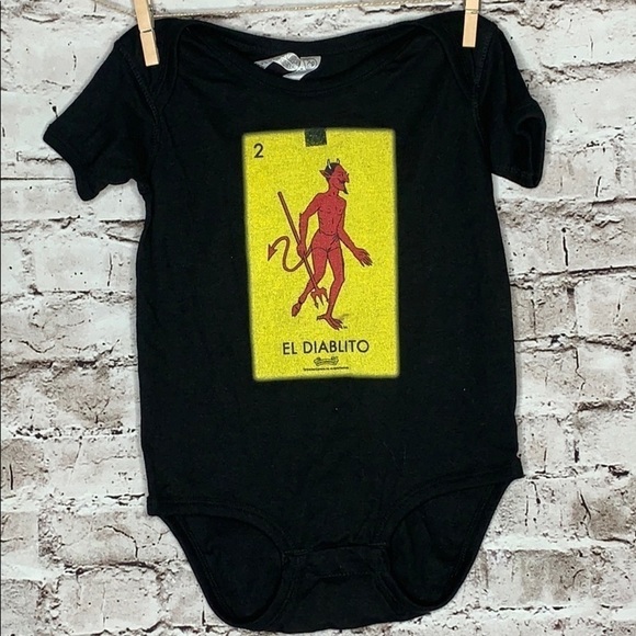El Diablito the devil black 24 month onesie - Picture 1 of 3